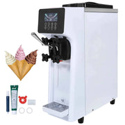 Charger l'image dans la visionneuse de galerie, SucceBuy Machine à glace commerciale 4LMachine à crème glacée molle de comptoir à saveur unique Écran tactile Nettoyage automatique Préréfrigération

