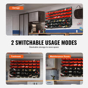 Load image into Gallery viewer, Amocart 48pcs Parts Storage Bins Wall Mounted Garage Containers with Wall Panels Tool Organizer for Nuts Bolts Screws Nails

