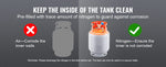 Amocart Refrigerant Recovery Tank 50 LBS Capacity 400 psi Portable Cylinder Tank with Y-Valve for Liquid/Vapor, for R22/R134A