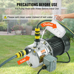 SucceBuy Shallow Well Jet Pump 115Volt Cast Iron/Stainless Steel Irrigation Water Pump for Agricultural Garden Irrigation System
