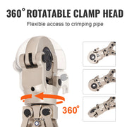 Bild in Galerie-Viewer laden, Amocart Copper Press Tool Tube Fittings Crimping Kit Pro Press Crimper w/ 1/2" 3/4" 1" Quick Change Jaws 360° Rotatable Crimper
