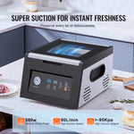 Amocart 380W Chamber Vacuum Sealer with 11.5in Sealing Length Home Use Vacuum Pump Power Packing Machine for Wet Foods Meat