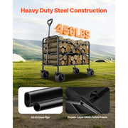 Load image into Gallery viewer, SucceBuy Double Decker Wagon Collapsible 300L &amp; 450lbs Heavy Duty Extended Long Garden Cart with All-Terrain Wheels for Camping
