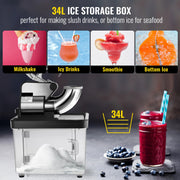 Load image into Gallery viewer, SucceBuy Electric Snow Cone Machine Ice Shaver Crusher Granizing Glass Blender Mixer Chopper Stainless Steel Colder Commercial

