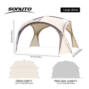 Load image into Gallery viewer, Sonuto Extra Large Dome Canopy Tent Pop-up Camping Gazebo with Mosquito Net Waterproof Sun Protection Pavilion for Outdoor Party

