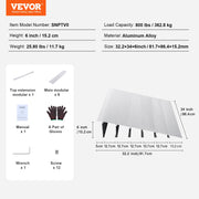Load image into Gallery viewer, SucceBuy 1in-6in 800lbs Door Threshold Ramp Aluminum Adjustable Modular Cable Protector Ramp for Doorways Wheelchairs Scooters

