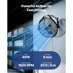 Amocart Industrial Wall Mount Fan High Velocity  Waterproof Wall Fan with Aluminum Blades for Workshop Warehouse Greenhouse
