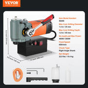 Load image into Gallery viewer, SucceBuy Magnetic Drill Press 1300W Low Profile Mag Drill Light Weight Portable Mag Drilling Machine with Cooling Device
