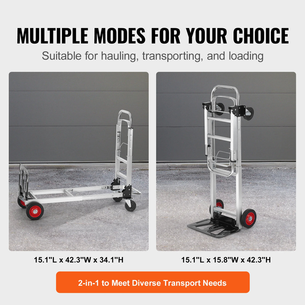 SucceBuy 400 lbs Folding Hand Truck Lightweight Dolly with Wheels Foldable Luggage Utility Cart for Warehouse Transport Moving Amocart