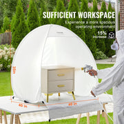 Load image into Gallery viewer, SucceBuy Spray Paint Shelter 40 x 35 x 40 in Pop-Up Portable Spray Paint Tent with Built-In Floor Exhaust Window and Storage Bag
