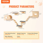 Amocart Wall Mounted Cat Shelves Cat Wall Shelves and Perches with Jumping Boards Hammocks & Cat Tree Cat Furniture and Shelves