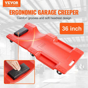 Load image into Gallery viewer, SucceBuy Mechanic Plastic Creeper Automotive Rolling Garage Creeper with Molded Ergonomic HDPE Body Padded Headrest for Garage - AMOCART
