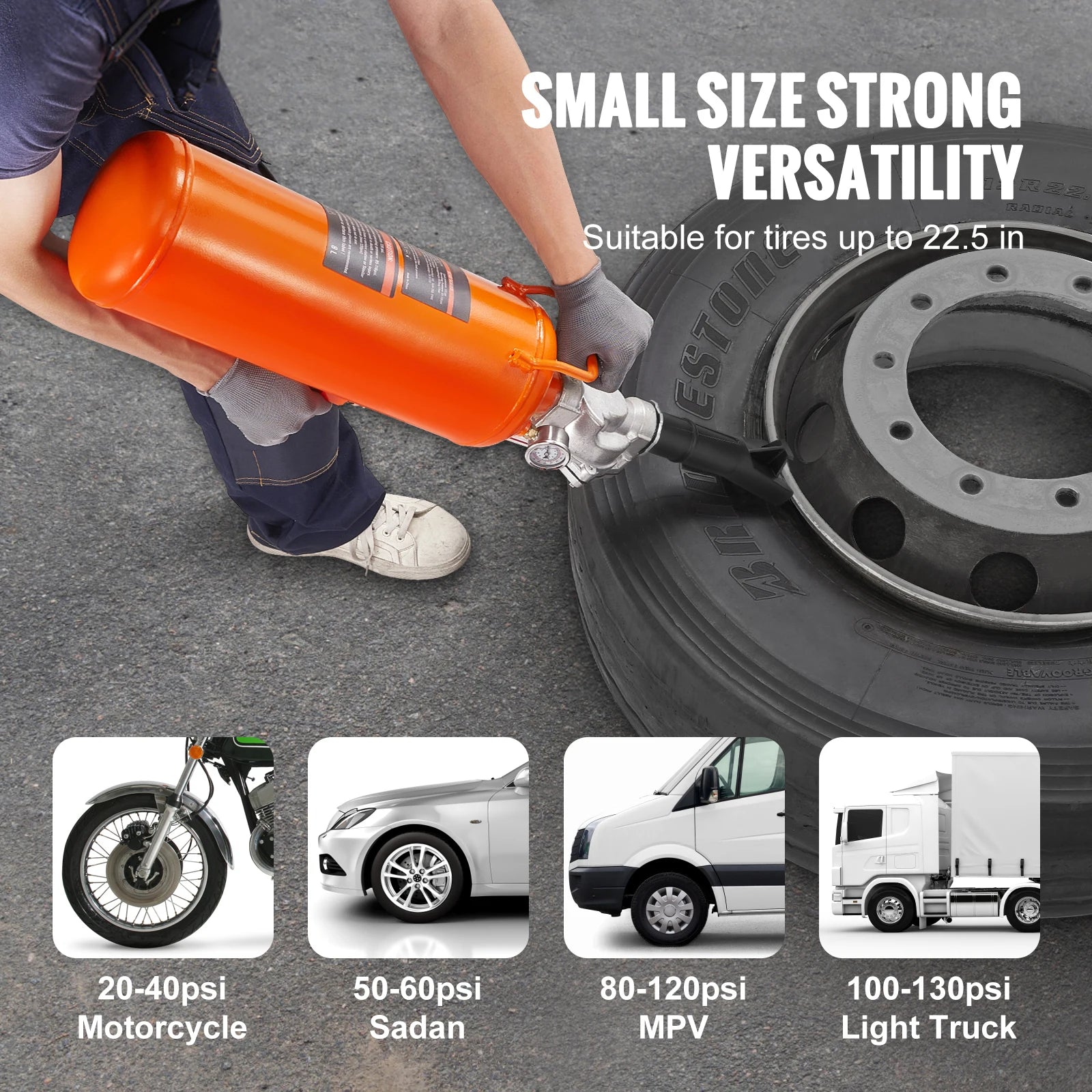 SucceBuy Tire Bead Seater 8L/9L Air Tire Bead Blaster Handheld & Portable Inflation Tool for Truck, Car, Tractor Tire Repairs