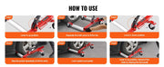 Load image into Gallery viewer, Amocart Wheel Dolly Heavy Duty Vehicle Positioning Ratchet Tire Jack Max Capacity 1500 Lbs Car Dolly for Car Auto Repair Moving
