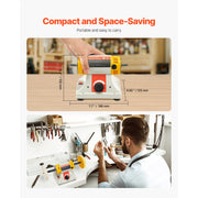 Load image into Gallery viewer, SucceBuy Bench Buffer Polisher 1/2HP 0 to 8000RPM with 2PCS4" Cotton Wheel 3PCS 3" Abrasive Fiber Wheels Compound for Metal Wood
