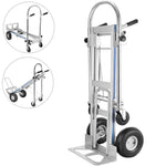Amocart Camion à main pliable en aluminium 3 en 1, chariot à chariot, poids maximum de 1000 lb, 350 k