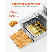 Load image into Gallery viewer, Amocart Commercial Automatic Donuts Machine 4 Rows Donuts Making Equipment 240 pcs/hour Doughnut Maker with Intelligent Control
