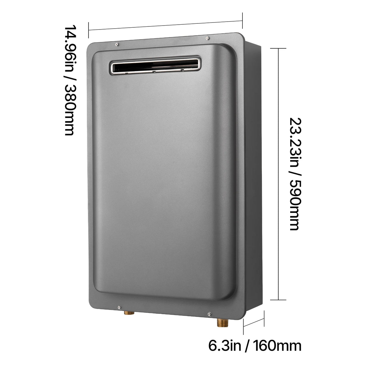 SucceBuy Gas Tankless Water Heater 5.3/ 8Gal Outdoor 191000 BTU Instant Hot Water Heater Smart Temperature Control Protections