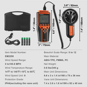 Load image into Gallery viewer, SucceBuy Handheld Anemometer LED Digital Wind Speed CFM Meter Gauge Measures Wind Velocity Wind Temperature Air Flow Wind Chill

