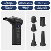 Load image into Gallery viewer, Powerful Air Blower 130000RPM Turbo Jet Blower Brushless Vacuum Cleaner For PC/Keyboard/Home/Car Cleaning Air Duster Fan Blower
