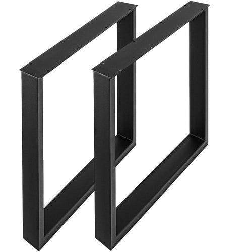 SucceBuy 2PCS Table Legs Steel 2204LBS /1000KG Load Square Shape with Pre-Drilled Holes for Home Use Commercial Bar Hotel Office