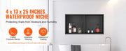 Charger l'image dans la visionneuse de galerie, Amocart No Tile Shower Niche 304 Stainless Steel Wall Inserted Niche Recessed Double Shelves for Shower  Soap Storage Bathroom
