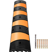 Bild in Galerie-Viewer laden, Amocart Rubber Speed Bump 2 Channel Speed Bump Hump 72.8x12.2x2.2 Garage Cable Ramp for Asphalt Concrete Gravel Driveway-6 FT
