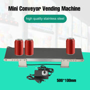 Load image into Gallery viewer, Mini Metal Desktop Conveyor Belt AC 100-240V DC 12V Electric Production Line Cargo Lane Friction Experiment Teaching Equipment
