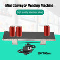 Mini Metal Desktop Conveyor Belt AC 100-240V DC 12V Electric Production Line Cargo Lane Friction Experiment Teaching Equipment