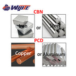 PCD turning tool CCGT09T302 CCGT09T304 CCGT09T308 for copper and aluminum CBN tools machining hard steel and cast iron CCGT