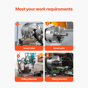 Load image into Gallery viewer, SucceBuy Lathe Chuck 3-Jaw / 4-Jaw / 6-Jaw Self-Centering Chuck &amp; Threaded Backing Plate, T-wrench Screws, Wood Metal Lathe Use
