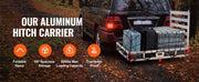 Bild in Galerie-Viewer laden, SucceBuy 47/53/60 in Hitch Cargo Carrier 400/500lb Capacity Trailer Hitch Mount Aluminum Cargo Basket for Truck Pickup Camping
