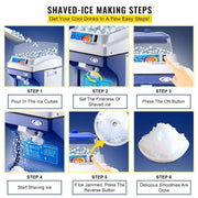 Load image into Gallery viewer, Amocart Commercial Ice Shaver Crusher 441LBS/H with 11LBS Hopper Electric Snow Cone Maker For Parties Events Snack Bar
