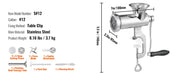 Load image into Gallery viewer, SucceBuy Manual Meat Grinder 304 Stainless Steel Hand Meat Grinder with Steel Table Clamp Meat Mincer Sausage Maker
