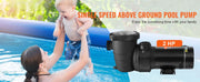 Load image into Gallery viewer, Amocart Swimming Pool Pump 1.5HP / 2.0HP Single Speed Pumps for Above Ground Pool with Strainer Filter Basket ETL Certification
