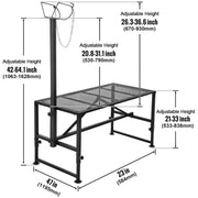 Load image into Gallery viewer, SucceBuy Goat Sheep Stand 51x23in Livestock Stand Metal Livestock Milking and Shearing Stand 21" to 33" Adjustable Height White - AMOCART
