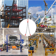 Load image into Gallery viewer, SucceBuy 5FT 8800lbs Lifting Chain Sling Double Leg with Grab Hooks G80 Mn-steel Sling Chain for Engine Hoist Heavy Duty Moving - AMOCART
