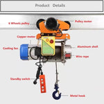 Electric Winch With Pulley,1500KG/1.5T Remote Control Lifting Crane Winch 30m, Electric Lifting Motor 110V/220V/380V