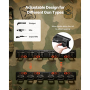 Load image into Gallery viewer, SucceBuy Indoor Gun Rack Steel Wall Mount Rifle and Shotgun Rack 8 Slots for Long Guns with Screws for Home Hunting Cabin Wall - AMOCART
