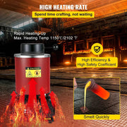 Load image into Gallery viewer, Amocart 1350W Gold Melting Furnace with 1 kg and 3 kg Ceramic Crucible Ingot Die for Processing of Gold Silver Aluminum Copper
