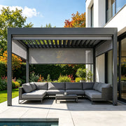 Load image into Gallery viewer, Bioclimatic Pergola with Adjustable Louvers, Ideal Outdoor Structure for Patio, Backyard &amp; Garden, All-Weather Relaxation Space
