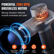 Bild in Galerie-Viewer laden, SucceBuy Mini Massage Gun Percussion Muscle Massage Gun for Athletes w/ 5 Speed Levels &amp; 6 Massage Heads for Pain Relief Muscle
