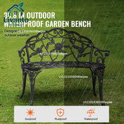 Charger l'image dans la visionneuse de galerie, SucceBuy Outdoor  Wooden Metal Garden for Outdoors 480 lbs Load Capacity Bench Outdoor Garden Park
