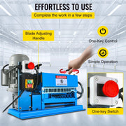 Load image into Gallery viewer, SucceBuy Electric Wire Stripping Machine 370W 1.5mm-38mm Cable Stripper Peeling 11 Channels &amp; 10 Blades Removing Plastic Rubber
