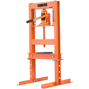 Load image into Gallery viewer, SucceBuy 6/12 Ton Hydraulic H-Frame Garage Floor Adjustable Shop Press with Plates 6/12T Orange for Garage or Professional Shop
