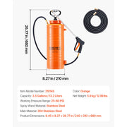 Bild in Galerie-Viewer laden, Amocart Industrial Concrete Sprayer StainlessSteel Heavy Duty Tri-Poxy Pump Sprayers Brass Nozzles for Construction Lawn&amp;Garden
