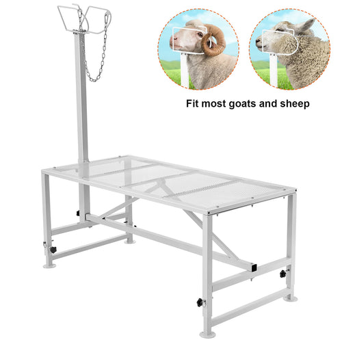 SucceBuy Goat & Sheep Stand 51x23 in Livestock Stand Metal Livestock Milking  Shearing Stand 21