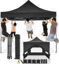 10x10 Pop Up Canopy Tent with 4 Sidewalls,Heavy Duty Canopy,Black | Popup Gazebo,High Stability,All Season