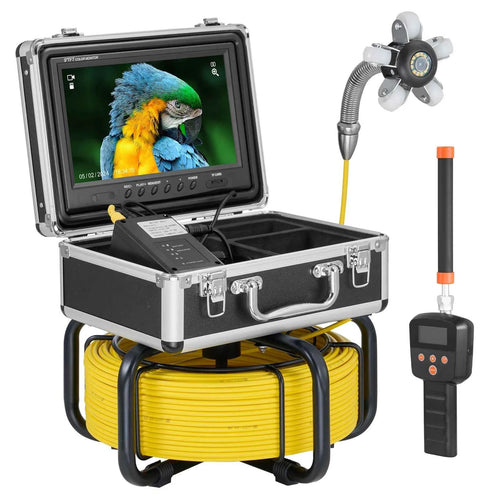 SucceBuy Sewer Camera 165 ft/50 m Self-Leveling Drain Inspection Camera with 9
