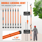 Load image into Gallery viewer, Amocart Manual Pole Saw Extendable Tree Pruner Sharp Steel Blade for Branches Trimming with Lightweight Aluminum Alloy Handle
